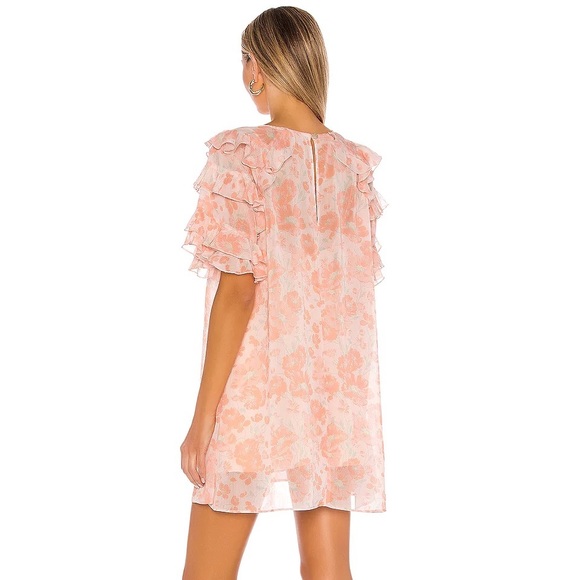 Tularosa Marlena Slip Dress In Blush Poppy Floral - Picture 3 of 7